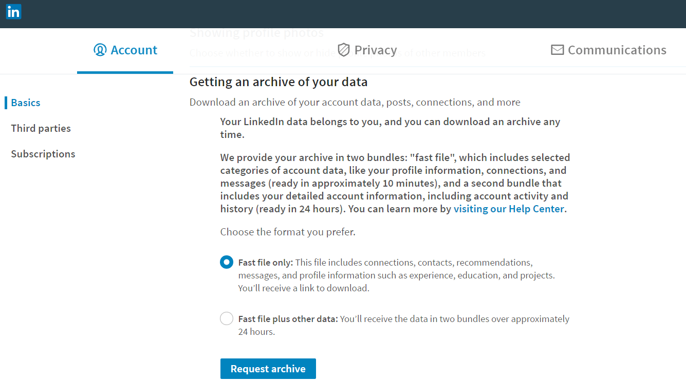linkdein-data-archive