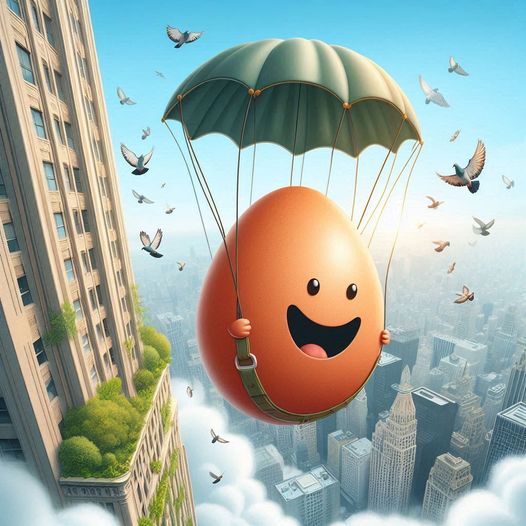 May be an image of skydiving and blimp